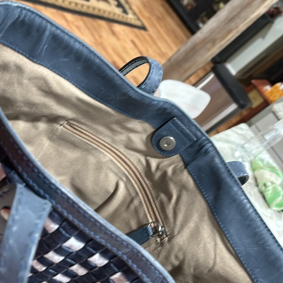 Frye Navy Denim tote - Picture 11 of 12